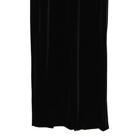 Vintage Adrianna Papell Occasions Brown Velvet Maxi Dress Sleeveless 16W - Picture 5 of 12